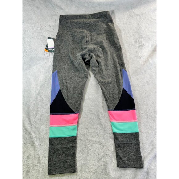 MTA Sport leggings Women's Medium Grey Color Block Fast Dry athletic leggings - Picture 2 of 12